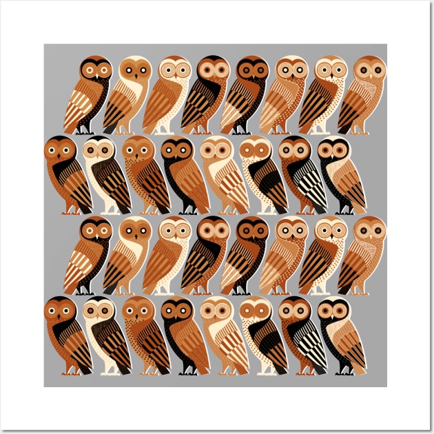 Owls of Athens Wall Art by spellstone.studio